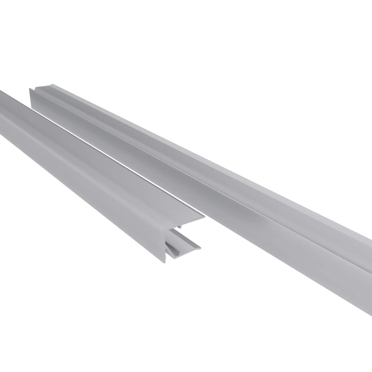 Abschlussprofil oberseite | 16 mm | Aluminium | Breite 2000 mm | Blank #1