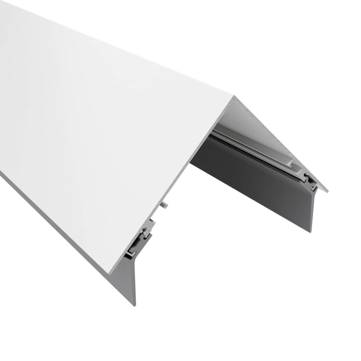 Firstprofil Aluminium | Mit Dichtungen | Weiß | Länge 4100 mm Firstprofil | Aluminium | Mit Dichtungen | Weiß | Länge 4100 mm #1