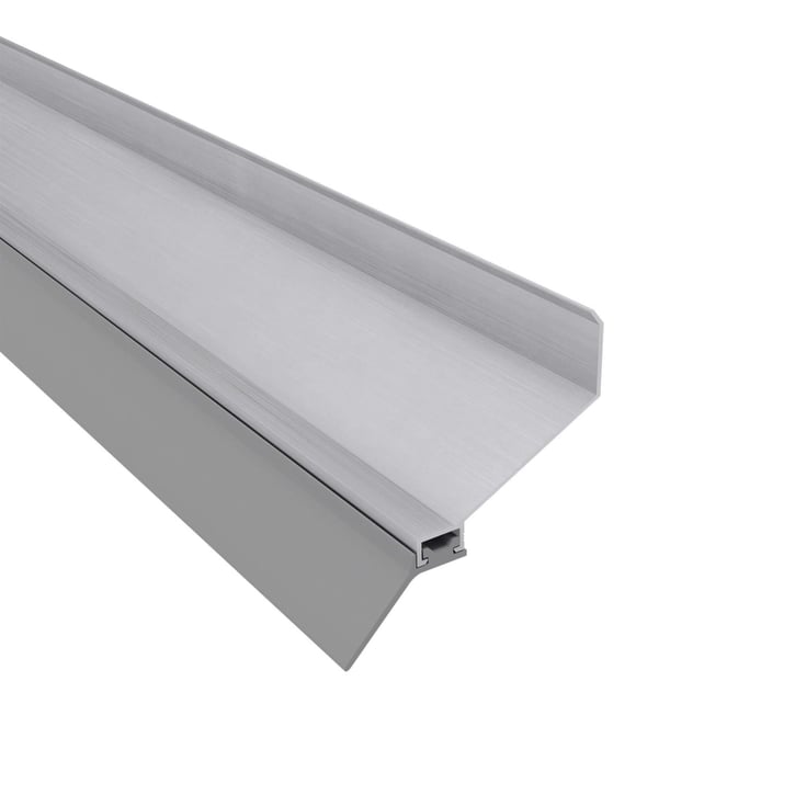 Wandanschlussprofil | Aluminium | Mit Lippendichtung | Blank | Länge 7100 mm #1
