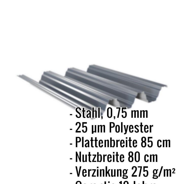 Hochprofil TP104 | Dach | Stahl 0,75 mm | 25 µm Polyester | 7016 - Anthrazitgrau #2
