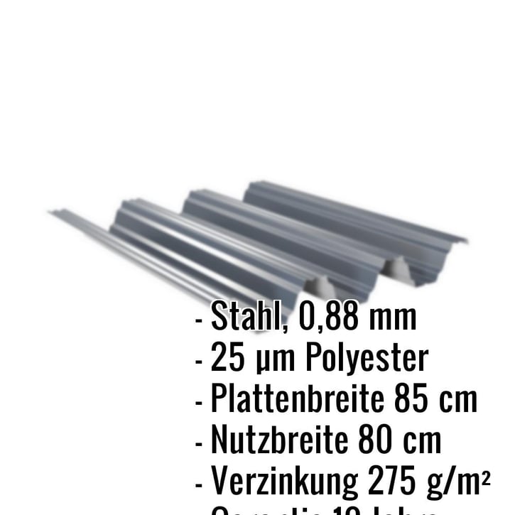 Hochprofil TP104 | Dach | Stahl 0,88 mm | 25 µm Polyester | 7016 - Anthrazitgrau #2