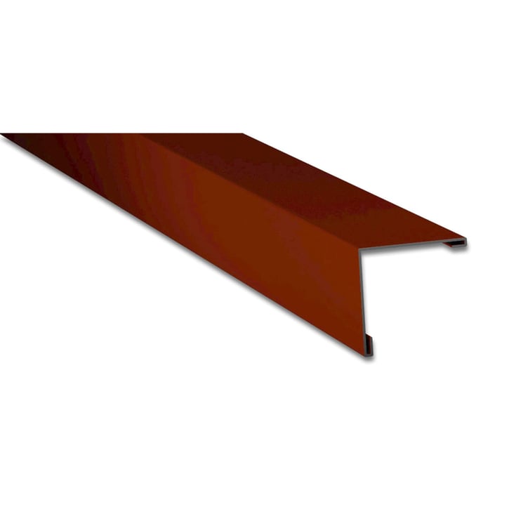 Außenecke | 19,5 x 19,5 cm | Stahl 0,63 mm | 25 µm Polyester | 8012 - Rotbraun #1