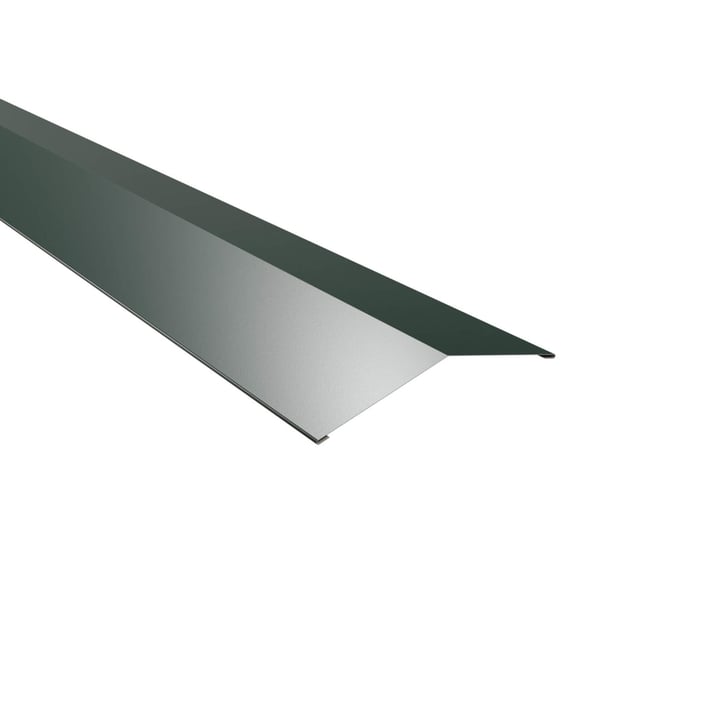 Firstblech flach | 145 x 145 mm | 150° | Stahl 0,50 mm | 60 µm Puramid | 6005 - Moosgrün #1
