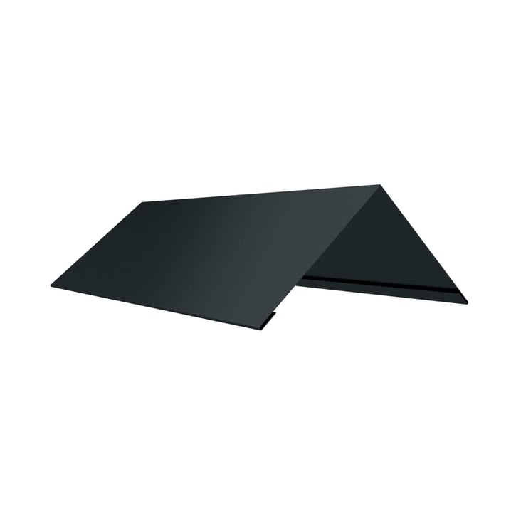 Firstblech flach | 145 x 145 x 2000 mm | 140° | Stahl 0,50 mm | 50 µm PURLAK® | 7016 - Anthrazitgrau #1