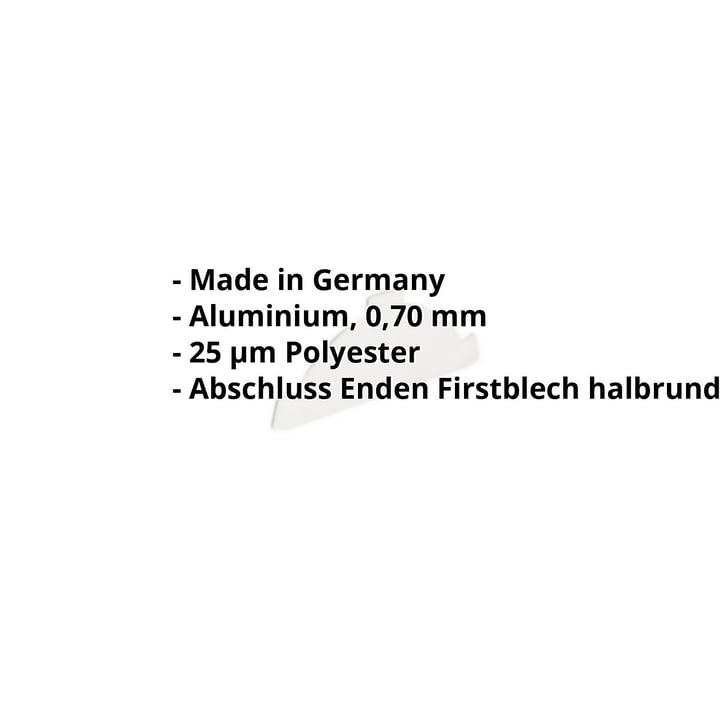 Firstblechendstück | Aluminium 0,70 mm | 25 µm Polyester | 9007 - Graualuminium #2