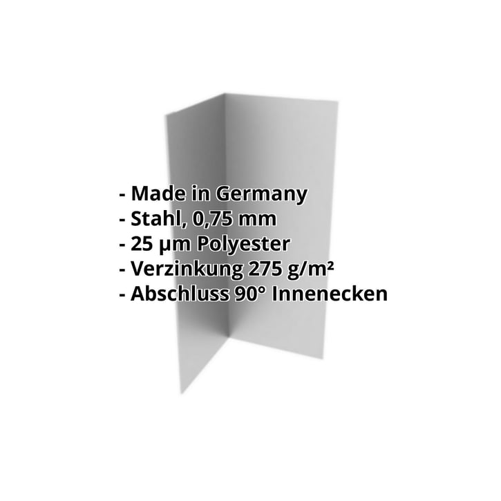 Innenecke | 150 x 150 x 2000 mm | Stahl 0,75 mm | 25 µm Polyester | 9007 - Graualuminium #2