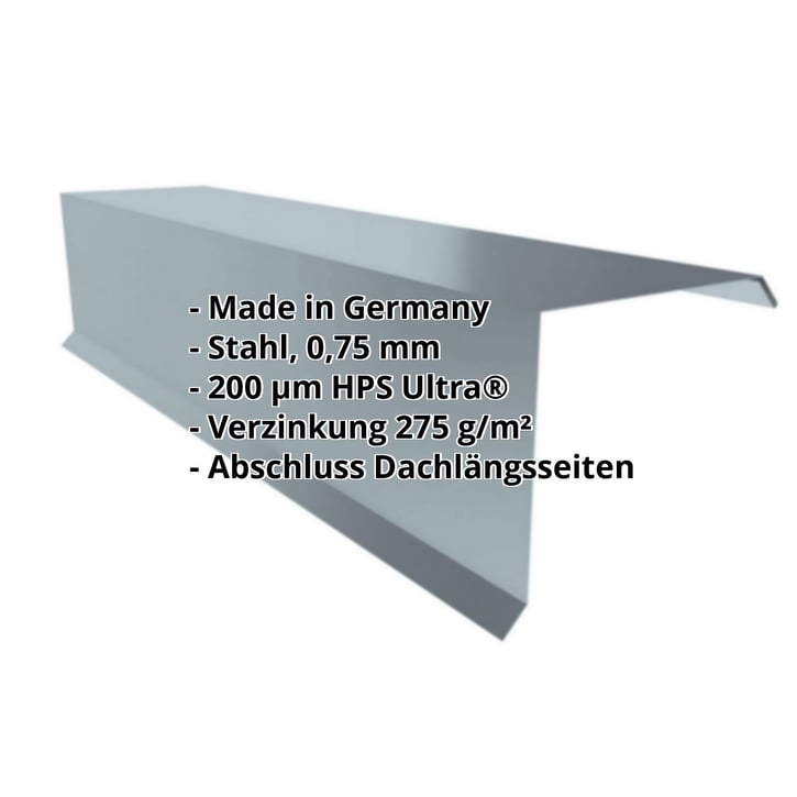 Ortgangwinkel | 110 x 100 x 2000 mm | Stahl 0,63 mm | 200 µm HPS Ultra® | 7040 - Fenstergrau #2