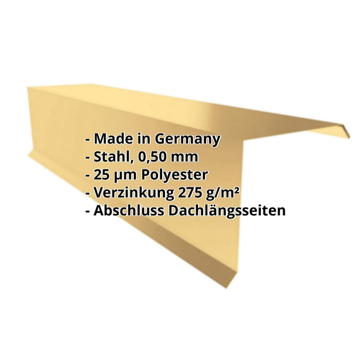 Ortgangwinkel | 110 x 100 x 2000 mm | Stahl 0,50 mm | 25 µm Polyester | 1002 - Sandgelb #2
