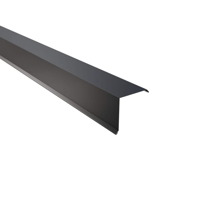 Ortgangwinkel | 115 x 115 mm | Stahl 0,50 mm | 60 µm Puramid | 7016 - Anthrazitgrau #1