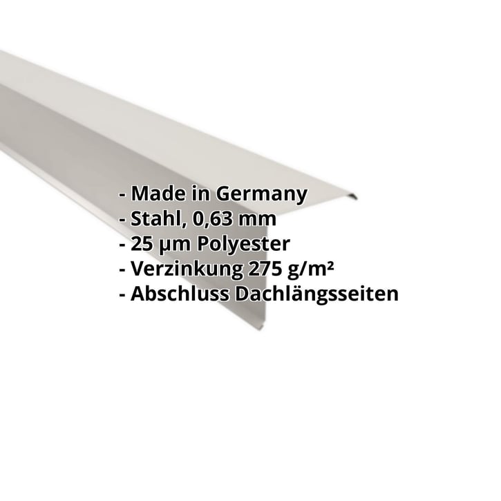 Ortgangwinkel | 150 x 150 mm Stahl 0,63 mm | 25 µm Polyester | 9002 - Grauweiß Ortgangwinkel | 150 x 150 mm | Stahl 0,63 mm | 25 µm Polyester | 9002 - Grauweiß #2