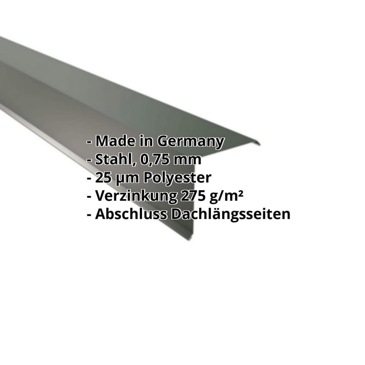 Ortgangwinkel | 150 x 150 mm | Stahl 0,75 mm | 25 µm Polyester | 6020 - Chromoxidgrün #2