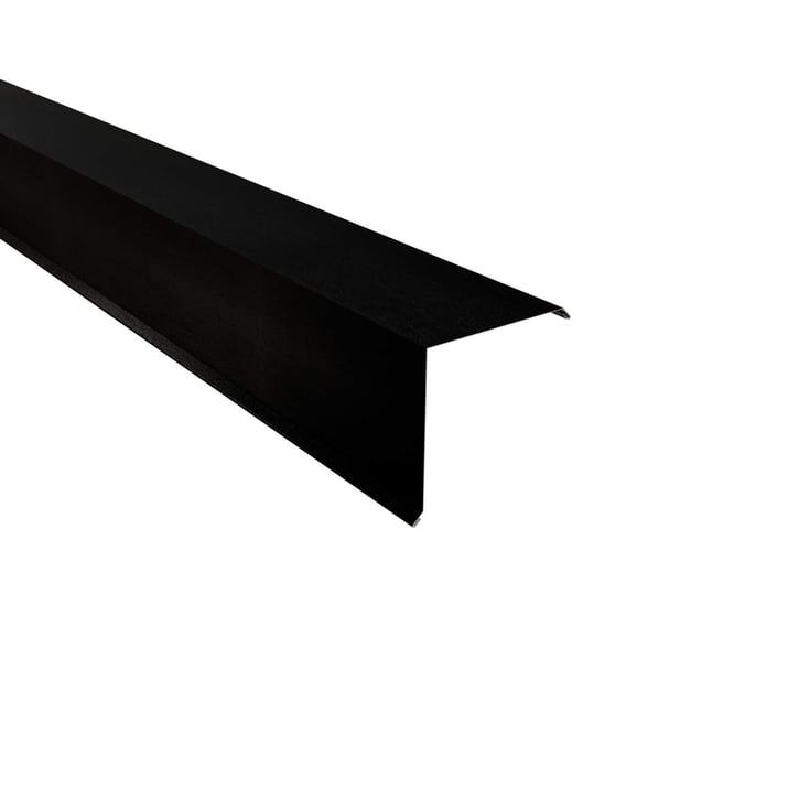 Ortgangwinkel | 150 x 150 mm | Stahl 0,50 mm | 35 µm Mattpolyester | 33 - Schwarz #1