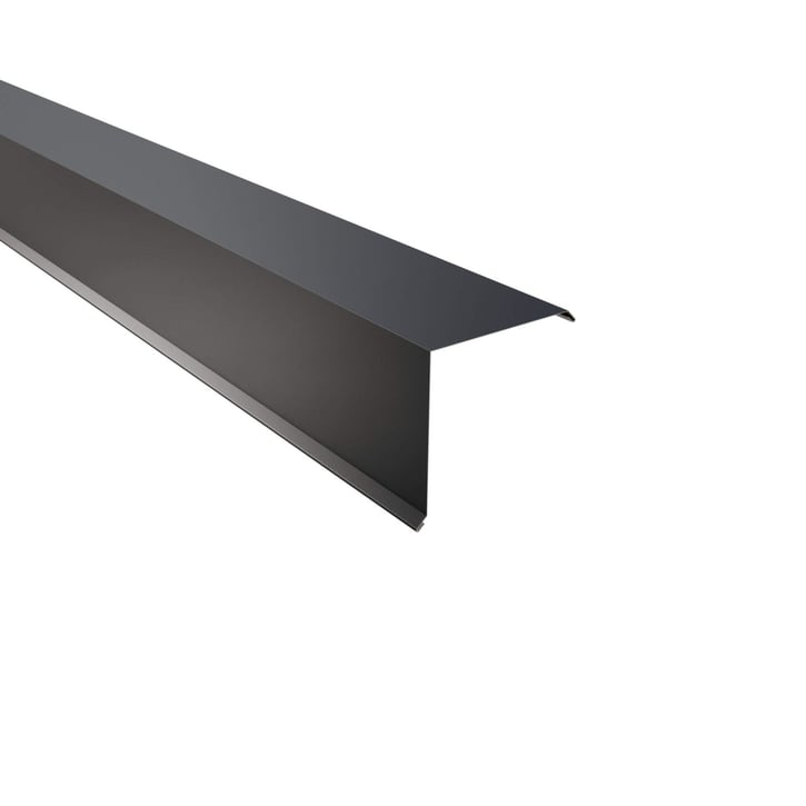 Ortgangwinkel | 150 x 150 mm | Stahl 0,50 mm | 60 µm Puramid | 7016 - Anthrazitgrau #1