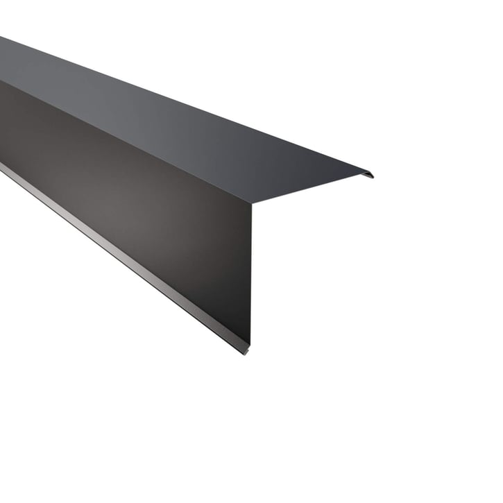 Ortgangwinkel | 200 x 200 mm | Stahl 0,50 mm | 60 µm Puramid | 7016 - Anthrazitgrau #1