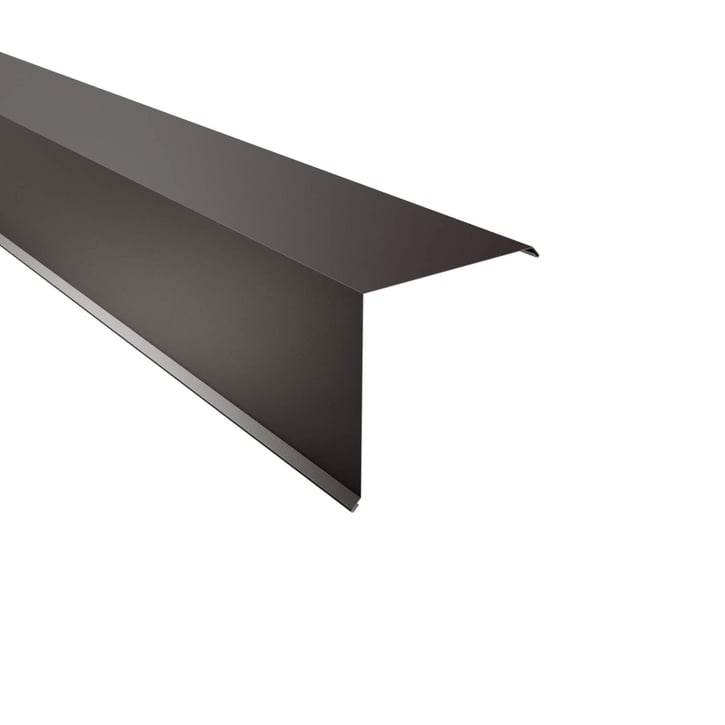 Ortgangwinkel | 200 x 200 mm | Stahl 0,50 mm | 60 µm Puramid | 8017 - Schokoladenbraun #1