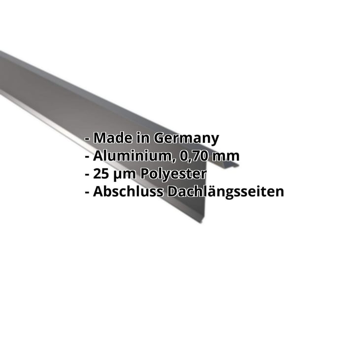 Ortgangwinkel | Stehfalzprofil 33/500 | Aluminium 0,70 mm | 25 µm Polyester | 7016 - Anthrazitgrau #2