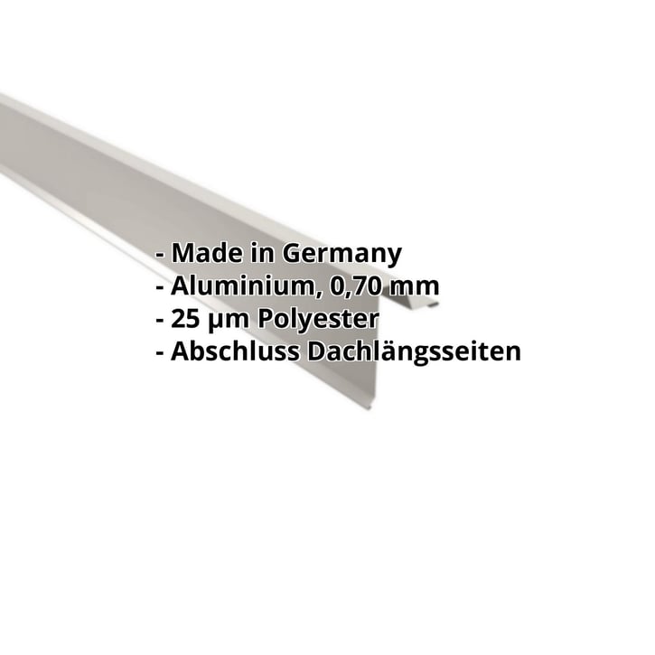 Ortgangwinkel | Stehfalzprofil 33/500 | Aluminium 0,70 mm | 25 µm Polyester | 9007 - Graualuminium #2