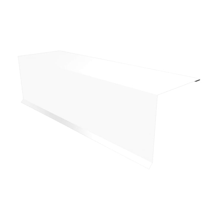 Pultabschluss | 110 x 100 x 2000 mm | 80° | Stahl 0,75 mm | 25 µm Polyester | 9010 - Reinweiß #1