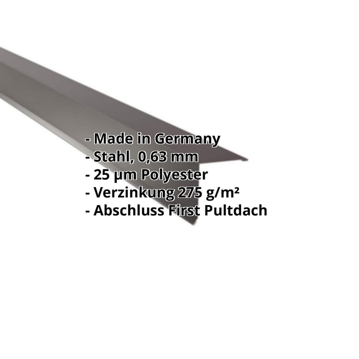 Pultabschluss | 115 x 115 mm | 80° | Stahl 0,63 mm | 25 µm Polyester | 8017 - Schokoladenbraun #2