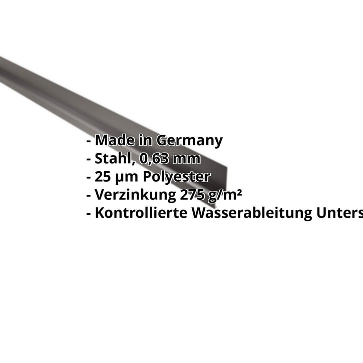 Sockelleiste | 50 x 25 x 20 mm | 100° | Stahl 0,63 mm | 25 µm Polyester | 8017 - Schokoladenbraun #2