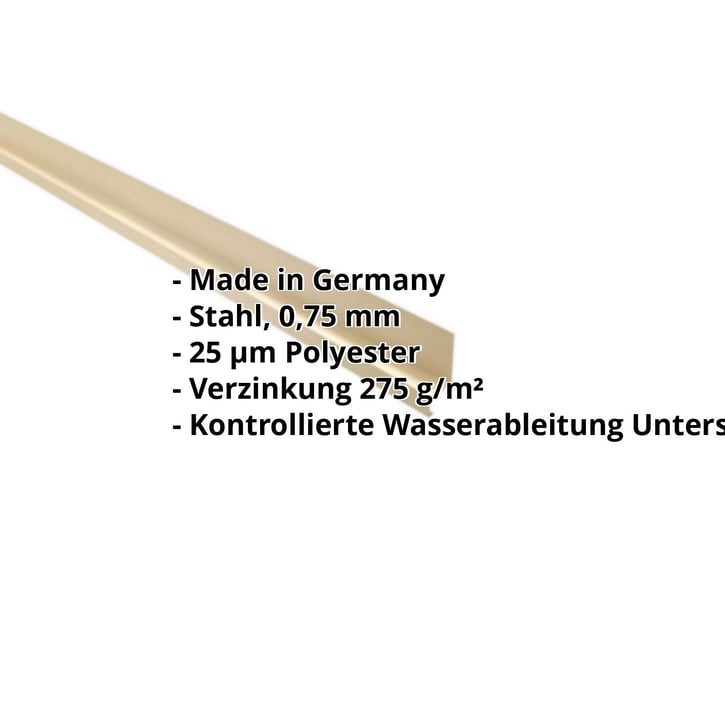 Sockelleiste | 50 x 25 x 20 mm | 100° | Stahl 0,75 mm | 25 µm Polyester | 1015 - Hellelfenbein #2