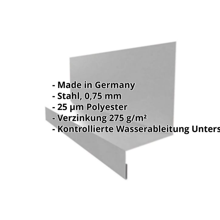 Sockelleiste | Typ 1 | 40 x 24 x 25 x 2000 mm | Stahl 0,75 mm | 25 µm Polyester | 9007 - Graualuminium #2