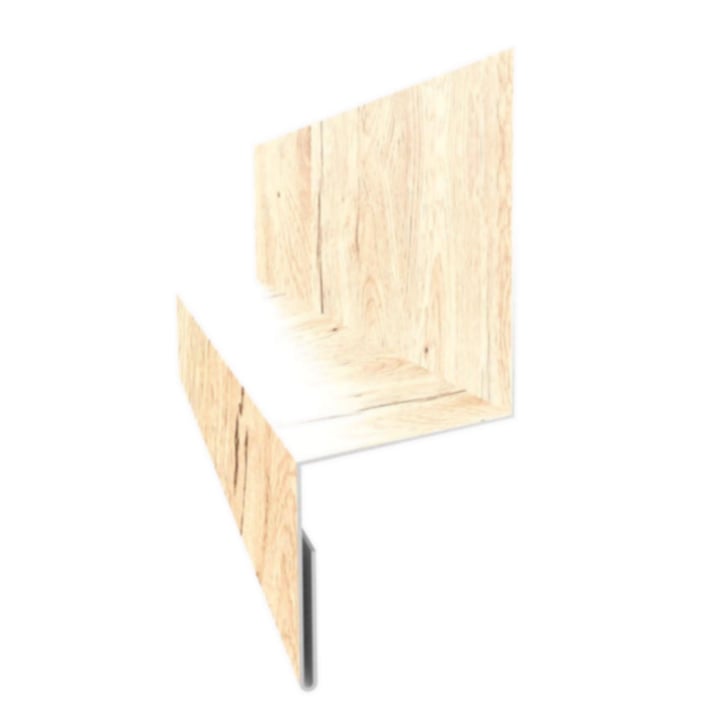 Sockelleiste | Typ 2 | 67 x 40 x 20 x 2000 mm | Stahl 0,50 mm | 25 µm Polyester | Holzoptik - Ahorn #2