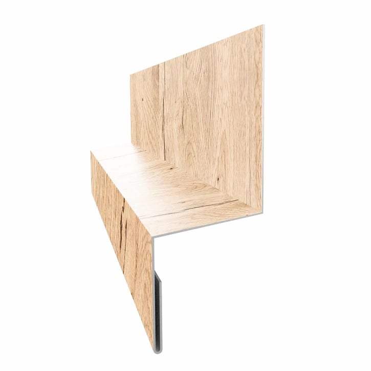 Sockelleiste | Typ 2 | 67 x 40 x 20 x 2000 mm | Stahl 0,50 mm | 25 µm Polyester | Holzoptik - Ahorn #1