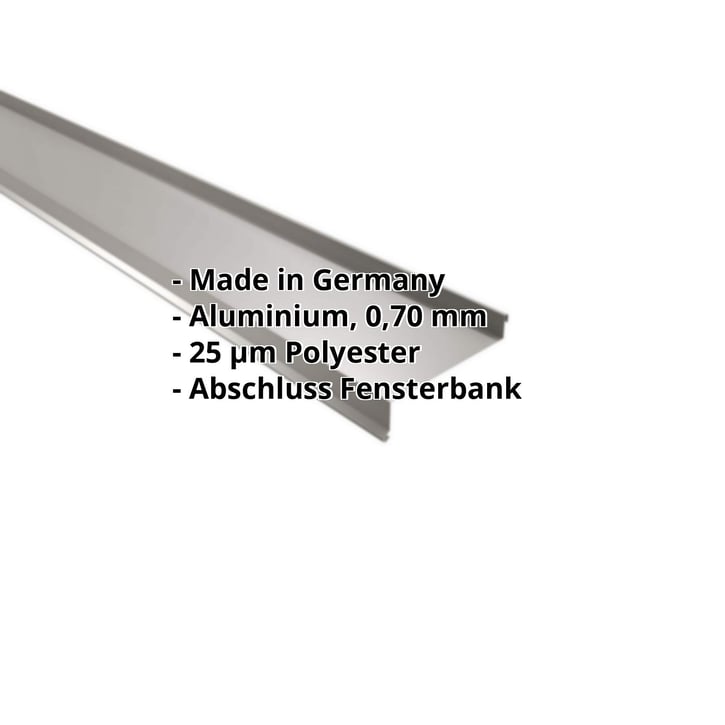 Sohlbank | 50 x 115 x 40 x 2000 mm | Aluminium 0,70 mm | 25 µm Polyester | 9007 - Graualuminium #2
