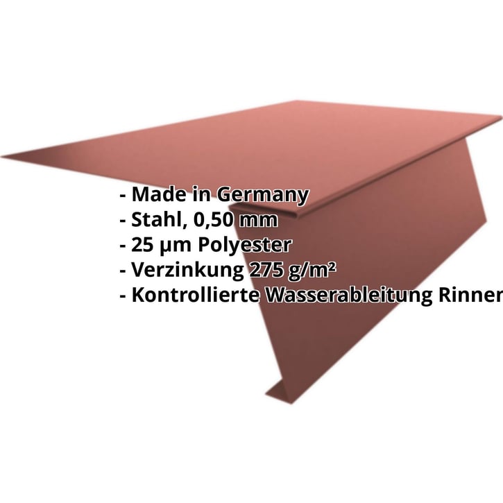 Startprofil | Für Stehfalzprofil PD-510-S | Stahl 0,50 mm | 25 µm Polyester | 8012 - Rotbraun #2