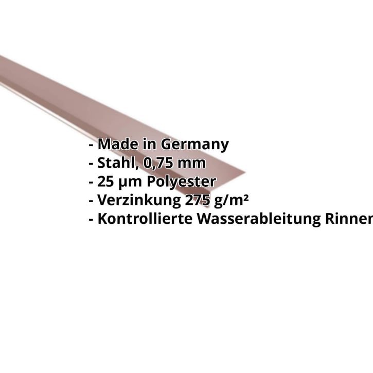Traufenblech | 80 x 30 mm | 100° | Stahl 0,75 mm | 25 µm Polyester | 8012 - Rotbraun #2