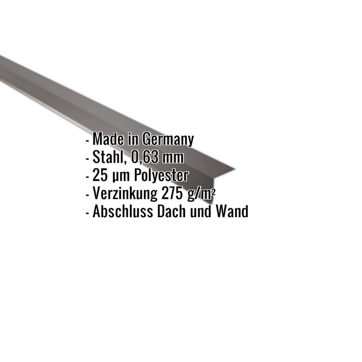 Wandanschluss | 16 x 11,5 cm | 95° | Stahl 0,63 mm | 25 µm Polyester | 8017 - Schokoladenbraun #2