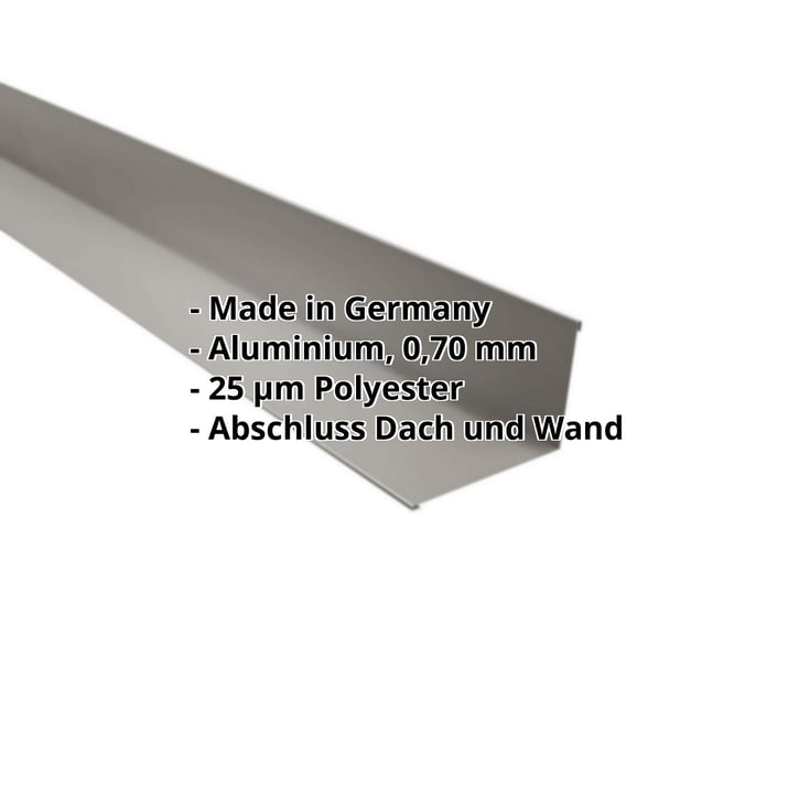 Wandanschluss | 160 x 115 mm | 95° | Aluminium 0,70 mm | 25 µm Polyester | 9007 - Graualuminium #2