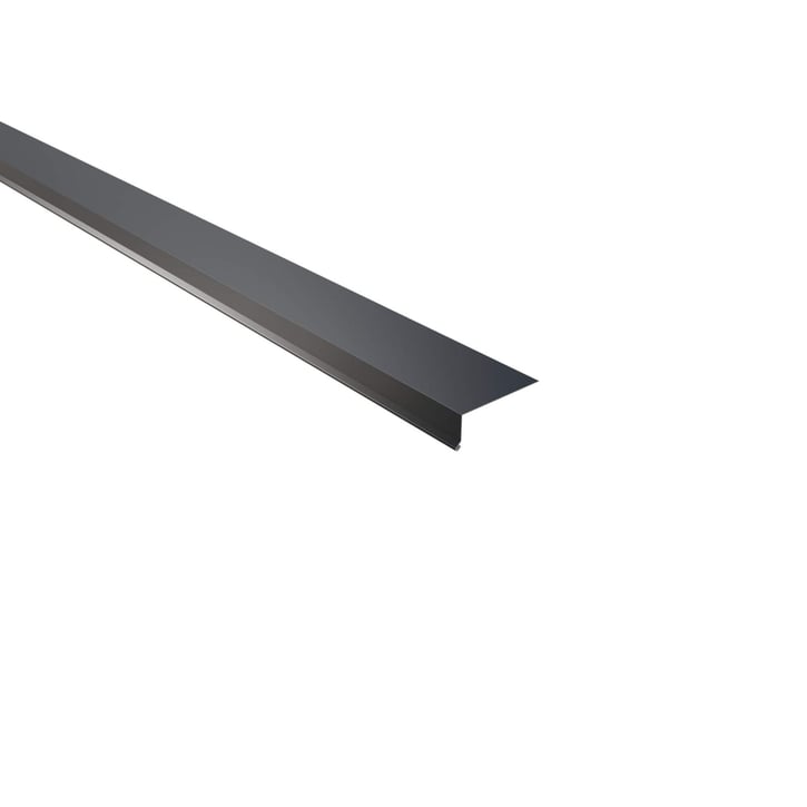 Wandanschluss | 22 x 15 cm | 95° | Stahl 0,63 mm | 25 µm Polyester | 7016 - Anthrazitgrau #1