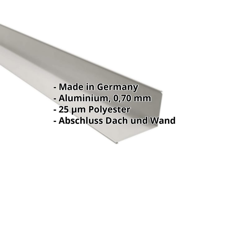 Wandanschluss | 220 x 150 mm | 95° | Aluminium 0,70 mm | 25 µm Polyester | 9006 - Weißaluminium #2