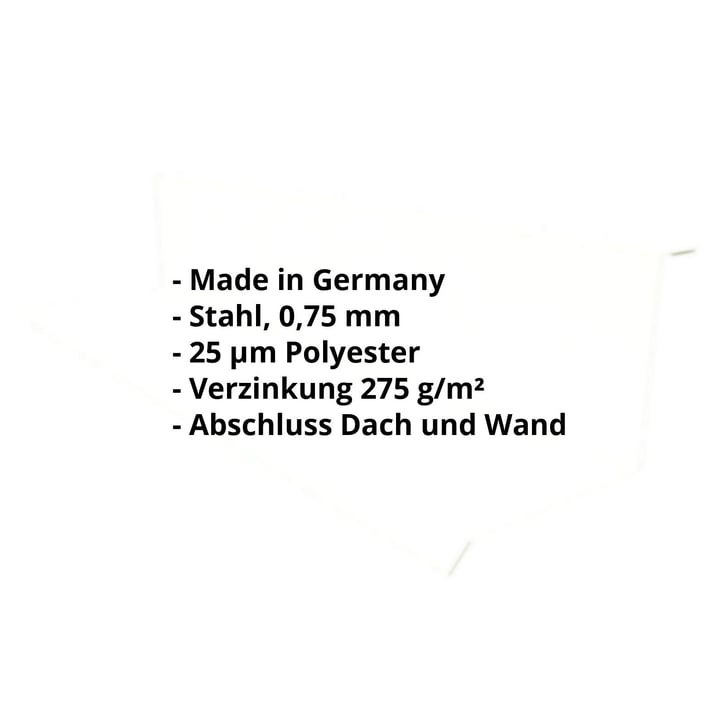 Wandanschluss | Typ 1 | 100 x 110 x 2000 | 90° | Stahl 0,75 mm | 25 µm Polyester | 9002 - Grauweiß #2