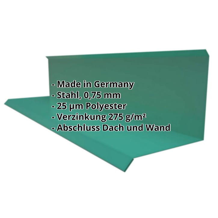 Wandanschluss | Typ 3 | 100 x 110 x 2000 | 90° | Stahl 0,75 mm | 25 µm Polyester | 6005 - Moosgrün #2