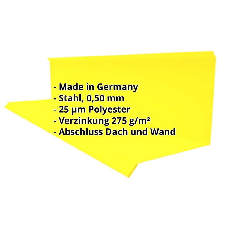 Wandanschluss | Typ 3 | 100 x 110 x 2000 mm | 90° | Stahl 0,50 mm | 25 µm Polyester | 1021 - Rapsgelb #2