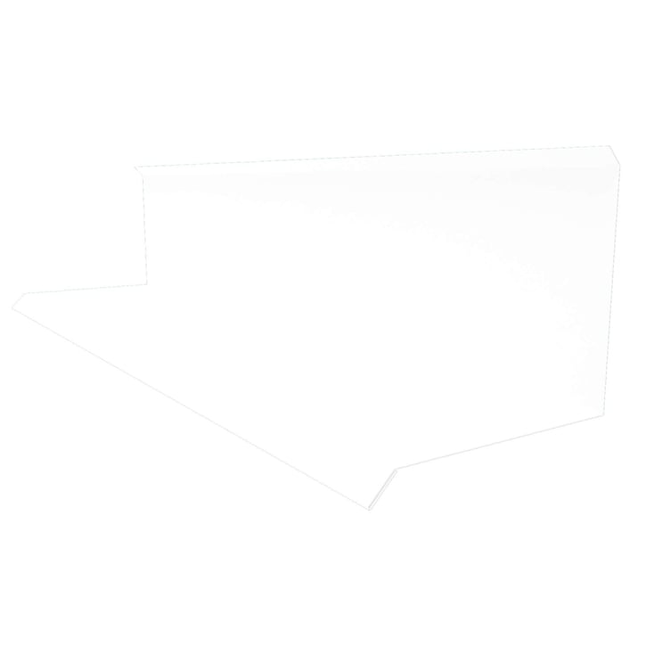 Wandanschluss | Typ 3 | 100 x 110 x 2000 mm | 90° | Stahl 0,50 mm | 25 µm Polyester | 9010 - Reinweiß #1