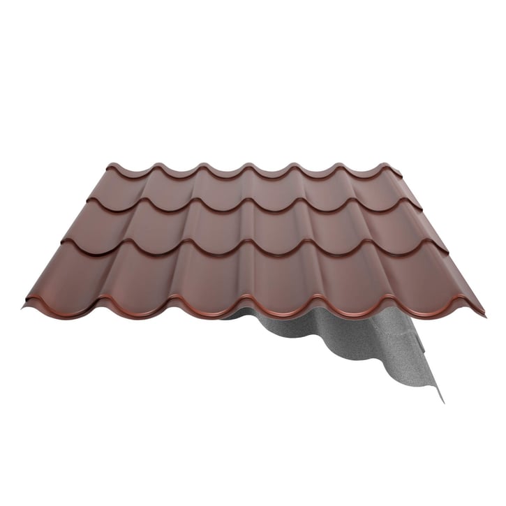 Pfannenblech 2/1060 | Anti-Tropf 700 g/m² | Aluminium 0,70 mm | 25 µm Polyester | 8012 - Rotbraun #6