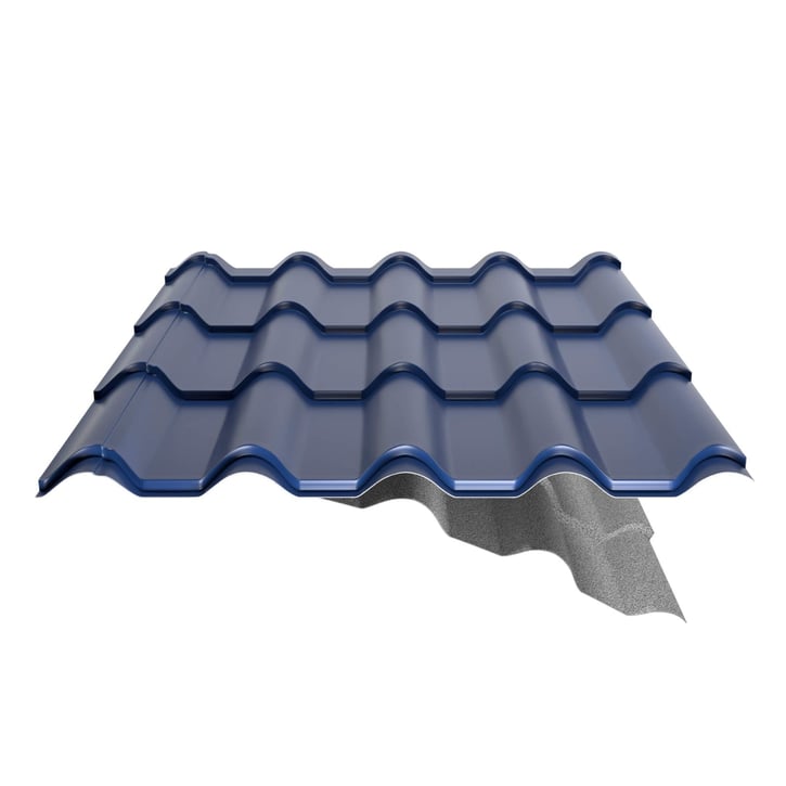 Pfannenblech EUROPA | Anti-Tropf 1000 g/m² Stahl 0,50 mm | 25 µm Polyester | 5010 - Enzianblau Pfannenblech EUROPA | Anti-Tropf 1000 g/m² | Stahl 0,50 mm | 25 µm Polyester | 5010 - Enzianblau #5