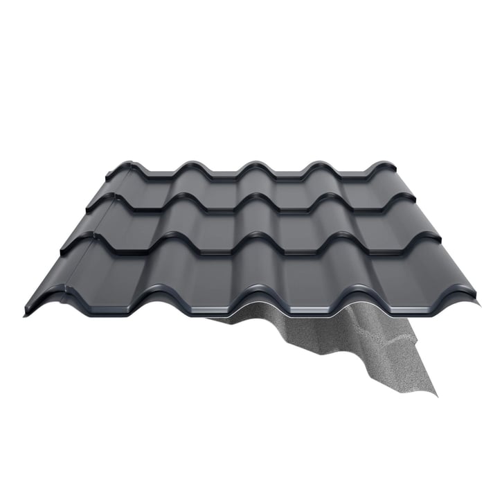 Pfannenblech EUROPA | Anti-Tropf 1000 g/m² | Stahl 0,50 mm | 60 µm Puramid | 7016 - Anthrazitgrau #5