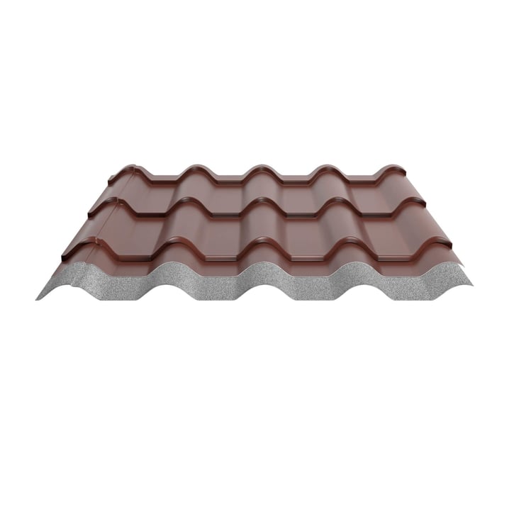 Pfannenblech EUROPA | Anti-Tropf 700 g/m² | Stahl 0,63 mm | 25 µm Polyester | 8012 - Rotbraun #4