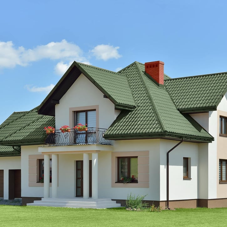 Pfannenblech Szafir 350/15 | Anti-Tropf 700 g/m² | Stahl 0,50 mm | 25 µm Polyester | 6020 - Chromoxidgrün #8