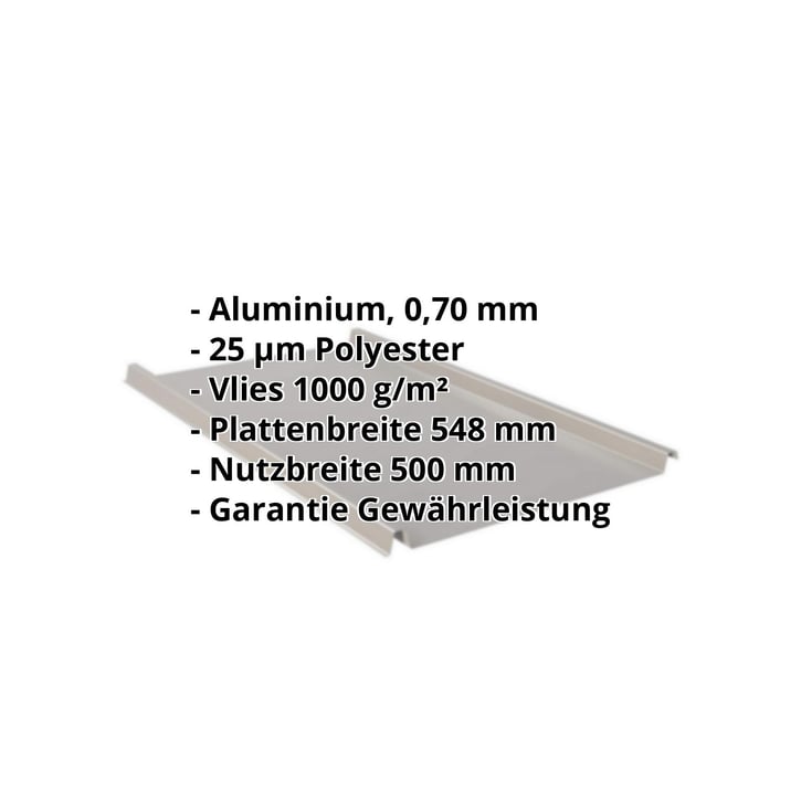 Stehfalzblech 33/500-LE | Dach | Anti-Tropf 1000 g/m² | Aluminium 0,70 mm | 25 µm Polyester | 9007 - Graualuminium #2