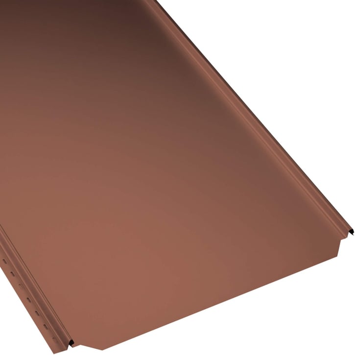 Stehfalzblech PD-510-S | Flach Stahl 0,50 mm | 35 µm Mattpolyester | 750 - Ziegelrot Stehfalzblech PD-510-S | Flach | Stahl 0,50 mm | 35 µm Mattpolyester | 750 - Ziegelrot #1