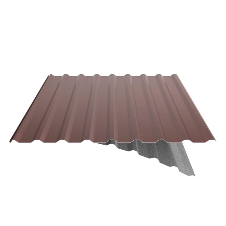 Trapezblech 20/1100 | Dach | Anti-Tropf 2400 g/m² | Stahl 0,50 mm | 60 µm Puramid | 8012 - Rotbraun #6