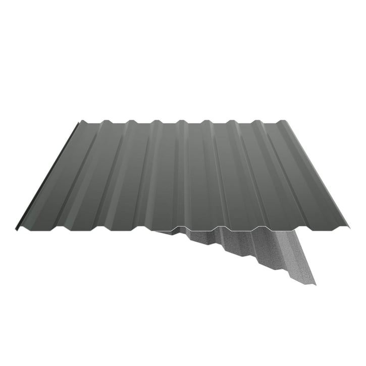 Trapezblech 20/1100 | Dach | Anti-Tropf 2400 g/m² Stahl 0,50 mm | 80 µm Shimoco | 6020 - Chromoxidgrün Trapezblech 20/1100 | Dach | Anti-Tropf 2400 g/m² | Stahl 0,50 mm | 80 µm Shimoco | 6020 - Chromoxidgrün #6