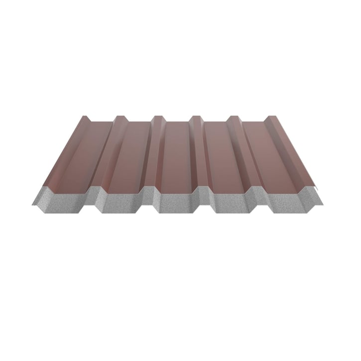 Trapezblech 35/207 | Dach | Anti-Tropf 1000 g/m² | Stahl 0,75 mm | 25 µm Polyester | 8012 - Rotbraun #5