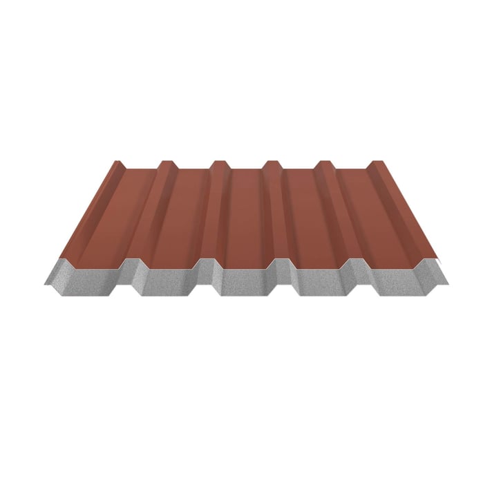 Trapezblech 35/207 | Dach | Anti-Tropf 2400 g/m² | Stahl 0,50 mm | 35 µm Mattpolyester | 75 - Ziegelrot #5